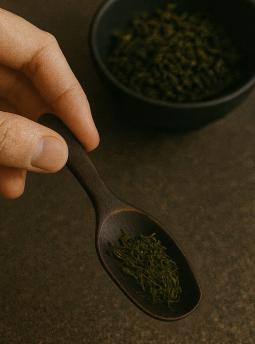 茶葉を量る